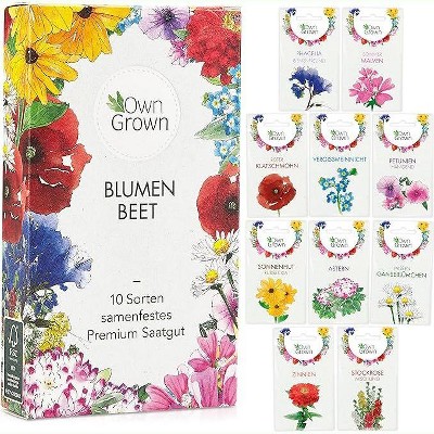 Owngrown Flower Seeds For Garden And Balcony, 10 Varieties ...