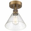 Access Lighting Port Nine 1 - Light Flush Mount in  Antique Brushed Brass - image 3 of 4