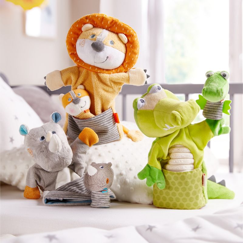HABA Crocodile With Baby Hatchling - Hand Puppet and Finger Puppet 2 Pc Set, 5 of 6