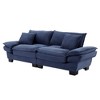 Corduroy Sofa Sleeper Couch Loveseat Sofa with Pillows Comfy Upholstered Deep Seat Sofa for Bedroom,Living Room,Apartment,Office,Dorm-Blue Corduroy - 3 of 4