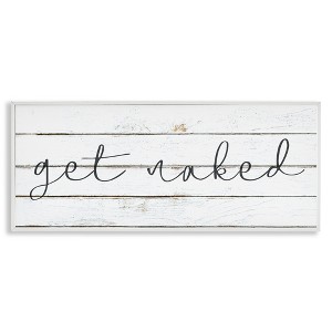 Stupell Industries Get Naked Minimal Planks, 24" x 10" - 1 of 4