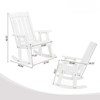 Karl Home | 28 in. Solid Wood Slat Back Outdoor Rocking Chair with Cushion - 2 of 4