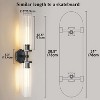 CityFurn 2-Light Modern Black Wall Sconce with Crystal Glass - 4 of 4