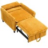 Vynxaria Yellow Comfortable Single Lazy Sofa Chair Teddy/Corduroy Fabric, Plush with Pillow, Wear-Resistant - 4 of 4