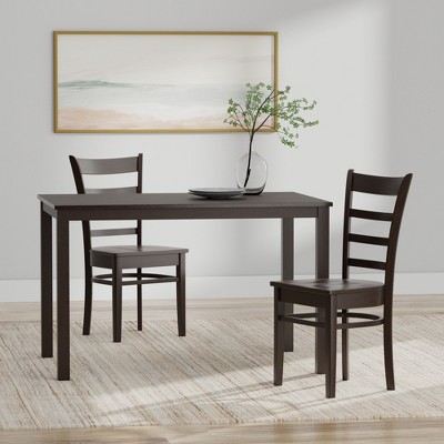 Glenwillow Home 48" Wood Dining Table + Slat Back Dining Chairs Dining Set (3-Piece or 5-Piece Set)