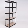 Hommoo 5 Tier Industrial Style Open Bookshelf with Metal Frame - 4 of 4