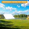 Large Chicken Coop - Metal Chicken Coop Runs for Yard with Waterproof Cover & Double Door, Walk-in Poultry Cage Chickens Pen - 4 of 4