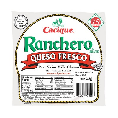 Cacique Ranchero Queso Fresco Cheese - 10oz