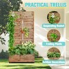TOAOTBNBO Metal Raised Garden Bed with Trellis and Wheels, Metal Planter Box with Trellis, Garden Box for Climbing Plants, Flower - 3 of 4