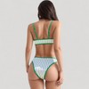 Anna-Kaci Women's Two Piece Bikini Set with Floral Print and Contrast Trim Scoop Neck and High Leg Bottoms - 4 of 4