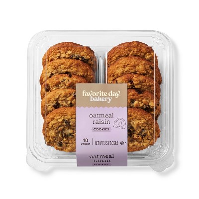 Oatmeal Raisin Cookies - 12.5oz/10ct - Favorite Day™