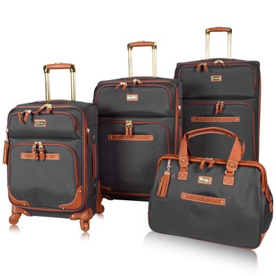 Steve Madden Designer Luggage Collection - 3 Piece Softside Expandable  Lightweight Spinner Suitcase Set - Travel Set includes 20 Inch Carry on, 24