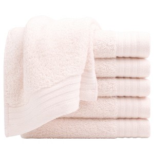 PiccoCasa Bathroom Hand Towels Absorbent Soft Cotton Hand Towels 6 Pcs - 1 of 4