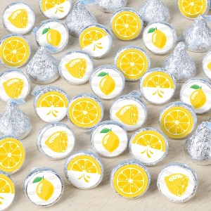Big Dot of Happiness So Fresh - Lemon - Citrus Lemonade Party Small Round Candy Stickers - Party Favor Labels - 324 Count - 1 of 4