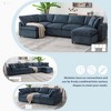 130" Chenille Modular Sectional Cloud Sofa with Ottoman and 2 Pillows, Free combination - 2 of 4