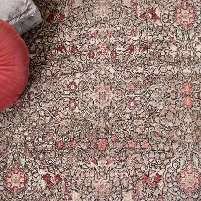 Elegant Blue Synthetic 9' x 12' Stain-Resistant Area Rug