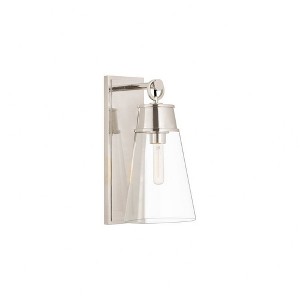 Wentworth Glass Wall Sconce - Modern Design, Dimmable, 1 Bulb, 60W, 7.5" x 16" - 1 of 4