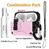 Nakedcellphone MagnaFlip Combo for Apple Airpods Pro 3 - Rugged Magnetic Case + Lanyard + Cleaning Kit + Carabiner Clip (Compatible with MagSafe) - 2 of 4