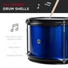 Best Choice Products Kids Beginner 3-Piece Drum, Musical Instrument Set w/ Sticks, Cushioned Stool, Drum Pedal - image 3 of 4