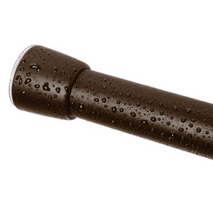 iDESIGN Cameo Metal Tension Rod Adjustable Customizable Curtain Rod Bronze - 1 of 3