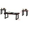 Kings Brand Furniture Charlie 3-Piece Occasional Table Set – Modern Black Coffee Table & Two End Tables with Sleek Minimalist Design - 3 of 3