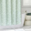 LunaLulinlk Floral Matelasse Shower Curtain, Green - 3 of 4