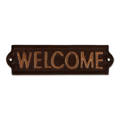 Cast Iron Welcome Sign Dark Brown - Zingz & Thingz