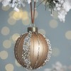 Whisen D3.9" Christmas Ball Ornaments, Glass Decorative Hanging Ball Christmas Tree Ornaments, Set of 6 - 3 of 4