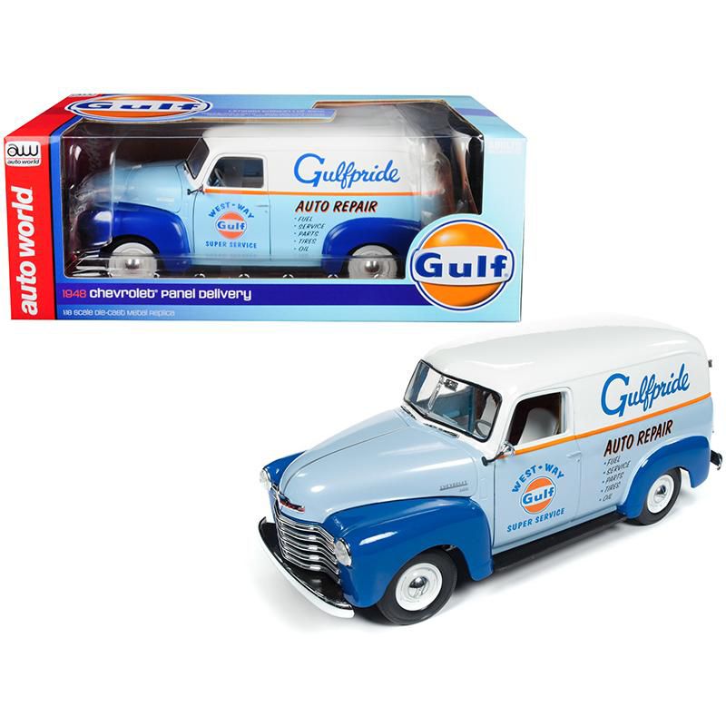 1948 Chevrolet Panel Delivery Truck "Gulf Oil" Limited Edition to 1,002 pieces Worldwide 1/18 Diecast Car by Auto World, 1 of 5