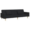 vidaXL Sofa Bed Black Polyester fabric with wooden frame and foam filling - 3 of 4