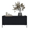 Coffee Table 15.6inH, 1 shelf, 4 legs, Black - 4 of 4