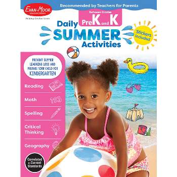 Daily Summer Activities: Between Prek and Kindergarten, Grade Prek - K Workbook - by  Evan-Moor Educational Publishers (Paperback)
