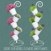 Esterno Hanging Flower Pot Tiered Stand; Metal Outdoor Stacking Planter - 2 of 4