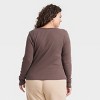 Women's Long Sleeve Rib Scoop Neck T-Shirt - Universal Thread™ - image 2 of 3