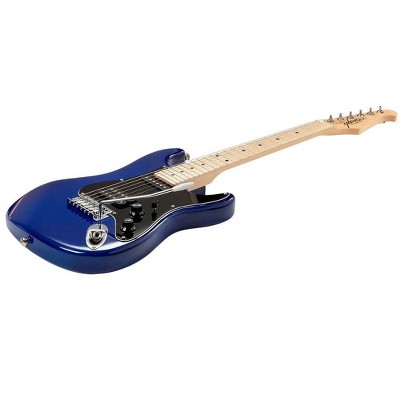 Monoprice Indio Mini Cali Electric Guitar - Blue, With Gig Bag