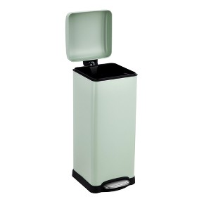 8 Gallon Trash Can, Stainless Steel Kitchen Waste Bin, 30L High-Capacity Hands Free Garbage Can Heavy Duty Brushed for Home Kitchen Bathroom - 1 of 4