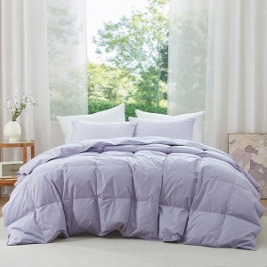 Puredown Lightweight & All-Season Organic Cotton Down Fiber Comforter, Duvet Insert Perfect for Year-Round Use - 1 of 4