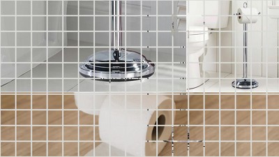 Polished Silver Free Standing Toilet Paper Holder