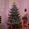 9 ft Artificial Christmas Tree, Prelit Christmas Tree with 300 LED Lights, 1939 Branch Tips and Wide Metal Base - 2 of 4