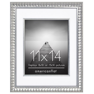 Americanflat Picture Frame with Decorative Inner Mat Accent with Shatter Resistant Glass