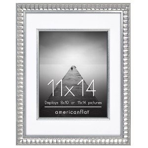 Americanflat Picture Frame with Decorative Inner Mat Accent with Shatter Resistant Glass - 1 of 4