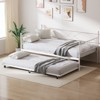 Twin Size Daybed, Metal Daybed Frame with Trundle, Heavy Duty Metal Slats, Mattress Foundation Platform Sofa Bed - 2 of 4