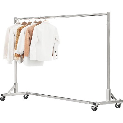 Simple Trending Industrial Grade Z-Base 70in extra long Clothes Garment Rack Chrome