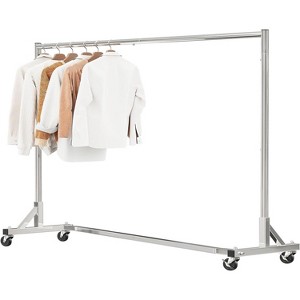 Simple Trending Industrial Grade Z-Base 70in extra long Clothes Garment Rack Chrome - 1 of 4