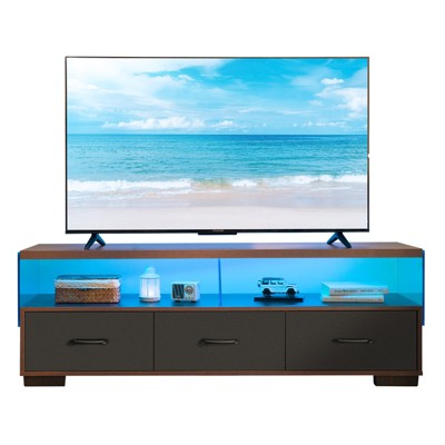 Xiyuyeu Tv Stand With 3-drawer Living Room Storage Entertainment Center ...