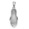 Black Bow Jewelry Diamond Satin Sandal Pendant in 14k White Gold - 3 of 4