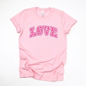 Simply Sage Market Love Varsity Hearts Short Sleeve Graphic Tee - 1 of 4