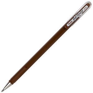 Pentel Arts Hybrid MATTEHOP Gel Roller, 1.0mm, Matte Brown Ink. Pack of 12 - 1 of 3