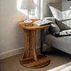 Hommoo C-Shaped 2-Tier End Table, Slide-Under Bedside Table with Storage - 4 of 4