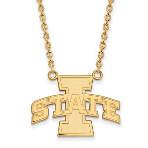 Black Bow Jewelry 10k Yellow Gold Iowa State Cyclones NCAA Necklace 18 Inch - 1 of 4